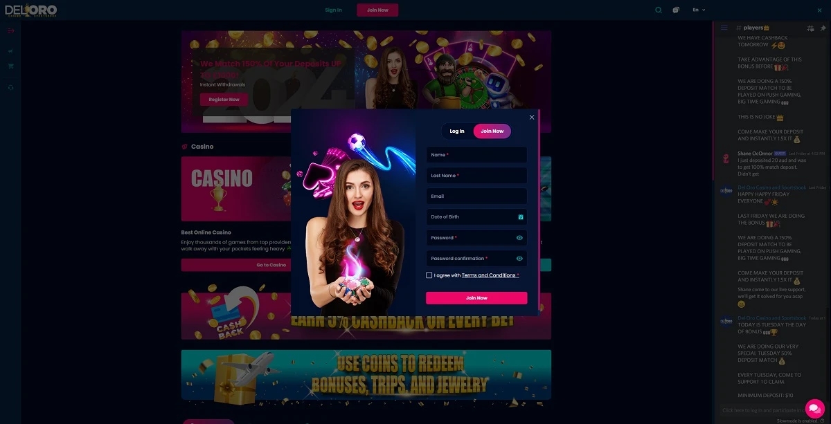 Del Oro Casino Review: Treueprogramm und Vorteile für Stammspieler